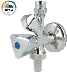 Combinatie hoekstopkraan 1/2"