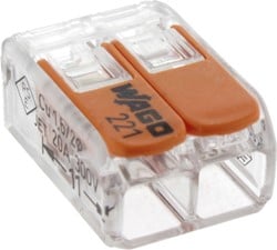 WAGO 2V verbindingsklem t/m 4mm² soepel en massief 100 stuks