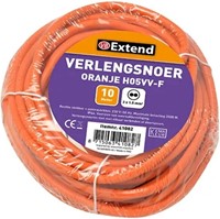 Verlengsnoer 10 meter 2x1,5mm H05VV oranje-2