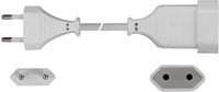 Euro Verlengsnoer met platte stekker 2x0.75mm2 Wit-2