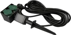 VB Extend Dubbele Tuincontactdoos op Spies - 1,5 meter kabel