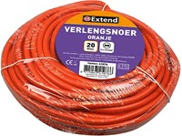 Verlengsnoer met klep 20 meter 2x1,5mm H05VV oranje-3