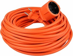 Verlengsnoer 20 meter 2x1,5mm H05VV oranje