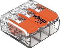 WAGO 3V verbindingsklem t/m 4mm² soepel en massief 50 stuks