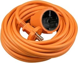 Verlengsnoer 10 meter 2x1,5mm H05VV oranje