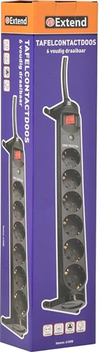 VB 61058 Draai Tafelcontactdoos 6-Voudig + RA 3M + Schakelaar-2