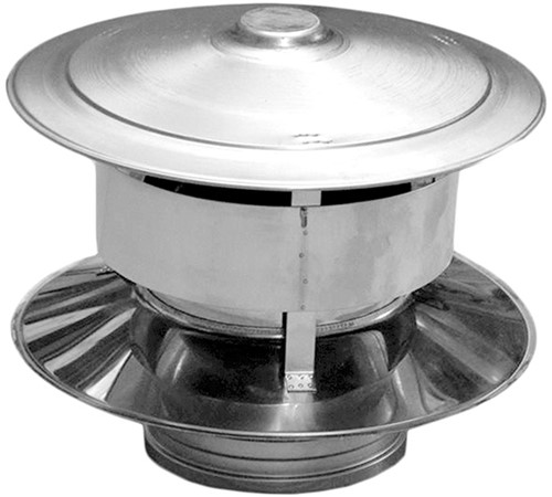 RVS Rookgasafvoer EW Ø125mm Trekkap