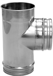 RVS Rookgasafvoer EW Ø125mm T-stuk 90º