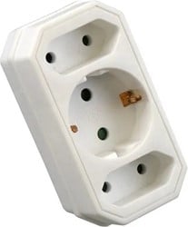VB Extend Verloopstekker 2x Euro + 1x RA Wit