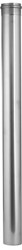 Rookgasafvoer RVS Holetherm Enkelwandig 80mm gas/pellet - lengte 1000mm