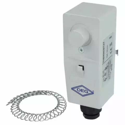 Aanlegthermostaat 20-90gr - Interne instelling