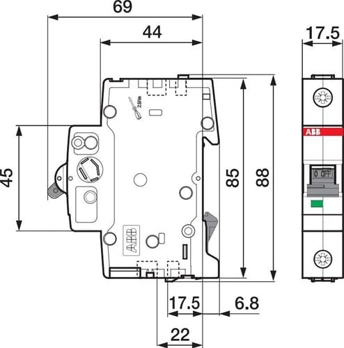 ABB - Enkelpolige Installatieautomaat - S201-B10-2
