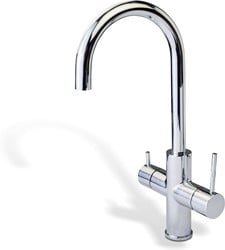 Ace 3-in-1 kokend water kraan Chroom C-uitloop compleet met boiler