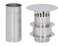 TTulpe RVS afvoerset met dakdoorvoer 90mm -3