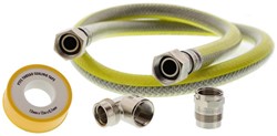 Scanpart Gasaansluitset 125cm RVS extra flexibel
