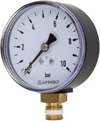 Manometer 0-10bar, 63mm, radiaal 1/4