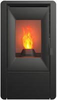 Pelletkachel NextAlessia Zwart 6kW-2