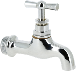 Bonfix 71010 Sanitaire tapkraan met gladde uitloop verchroomd 1/2"