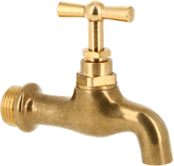 Bonfix 71110 Sanitaire tapkraan met gladde uitloop messing 1/2"