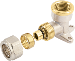 Bonfix Alu-Knel Muurplaat 1/2" x 16mm