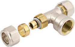 Bonfix Alu-Knel T-stuk 16mm x 1/2"bi x 16mm