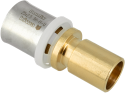 Bonfix Alu-pers messing perskoppeling insteekverloop 25x22mm