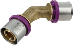 Bonfix Alu-pers perskoppeling bocht 45° 26mm