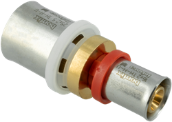 Bonfix Alu-pers messing perskoppeling verloop 25x16mm