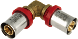 Bonfix Alu-pers messing perskoppeling knie 16mm