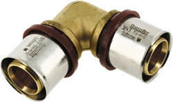 Bonfix Alu-pers messing perskoppeling knie 32mm
