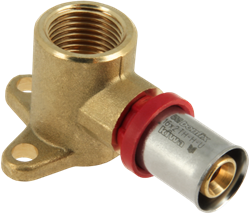 Bonfix Alu-pers muurplaatkoppeling 16mm x 1/2 (hoogte 35mm)