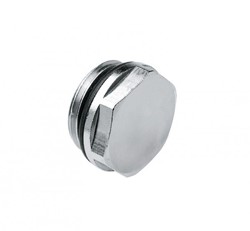 Radiatorblindstop 1/2" vernikkeld met O-ring
