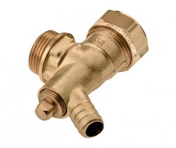 BONFIX 82670 Knie met aftap 1/2" buiten x 15 mm