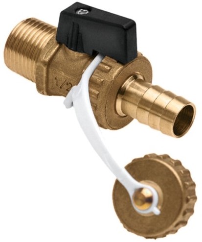 Bonfix 94205 Kogel vul- en aftapkraan 1/2" Zwarte knop 