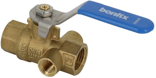 Bonfix Kogelstopkraan 1/2" met aftapgelegenheid