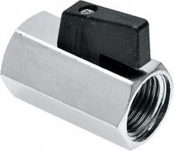 Bonfix minikogelkraan met zwarte knop 1/8bi
