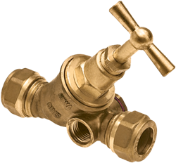 Bonfix Stopkraan met bovendeel en aftapgelegenheid 12mm knel