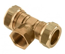 BONFIX 82647 T-stuk 22 x 3/4" binnendraad x 22 mm
