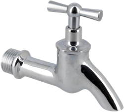 Bonfix 98005 Sanitaire tapkraan met gladde uitloop verchroomd 1/2"