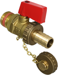 Bonfix 94505 Kogel vul- en aftapkraan 1/2" Rode knop zelfafdichtend