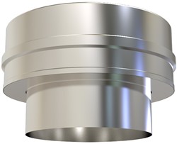RVS Rookgasafvoer DW Ø80mm Aansluitstuk vlak RVS