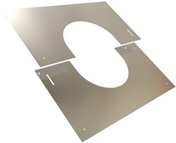 RVS Rookgasafvoer DW Ø80mm Centreerplaat 0-30º RVS