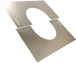 RVS Rookgasafvoer DW Ø80mm Centreerplaat 30-45º RVS