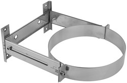 RVS Rookgasafvoer DW Ø125mm Muurbeugel 85-180mm