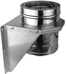 RVS Rookgasafvoer DW Ø125mm Muurondersteuning