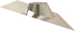 RVS Rookgasafvoer DW Ø125mm Dakplaat alu 15-35º