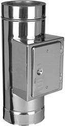 RVS Rookgasafvoer DW Ø125mm Pijp 500mm met inspectieluik