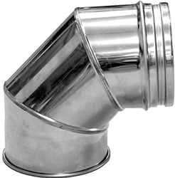 RVS Rookgasafvoer EW Ø125mm Bocht 90º