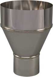 RVS rookgasafvoer verloop 79mm uitw. x 150mm