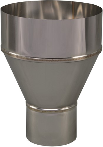 RVS rookgasafvoer verloop 79mm uitw. x 150mm